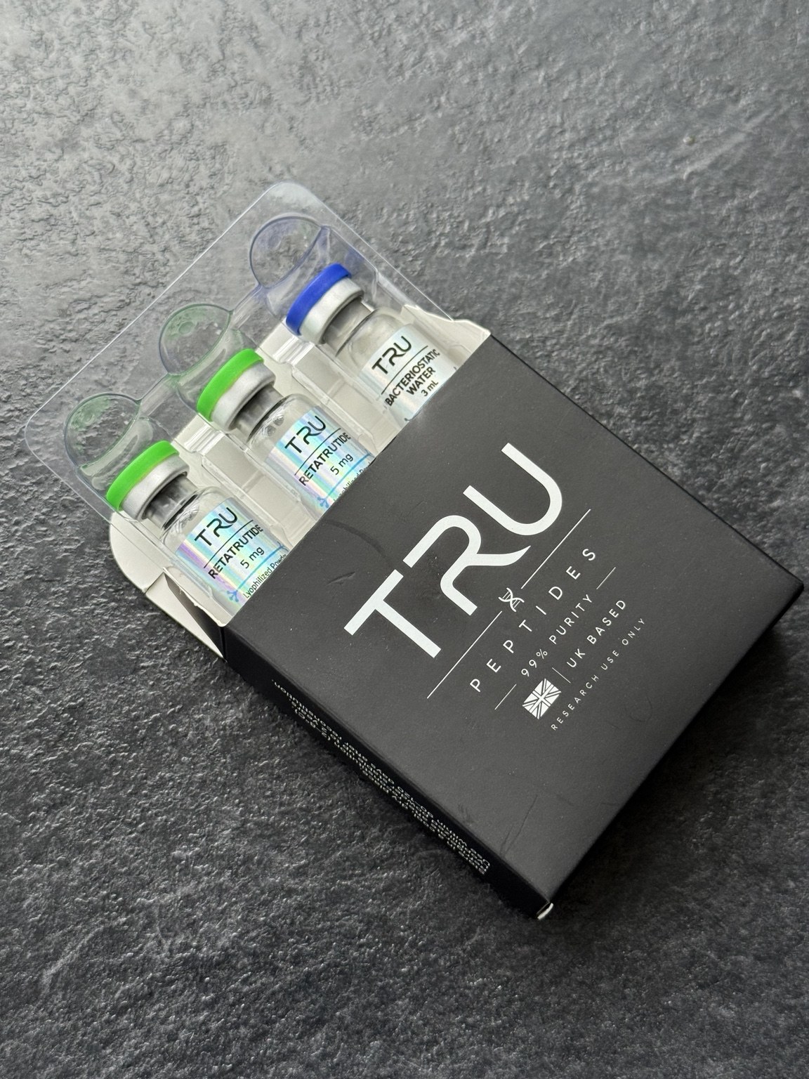 TRU peptide box and vials